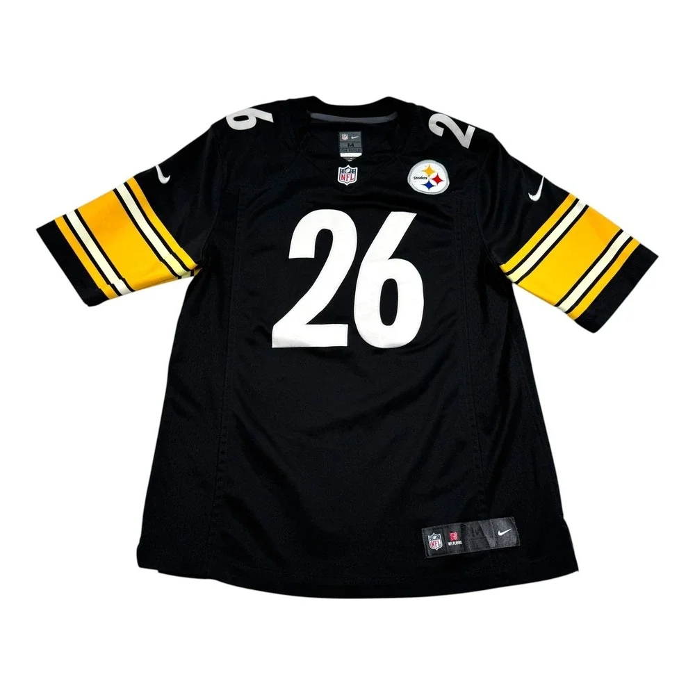 Pittsburgh Steelers Football Jersey Mens Medium Black NFL Nike Bell 26 On Field
